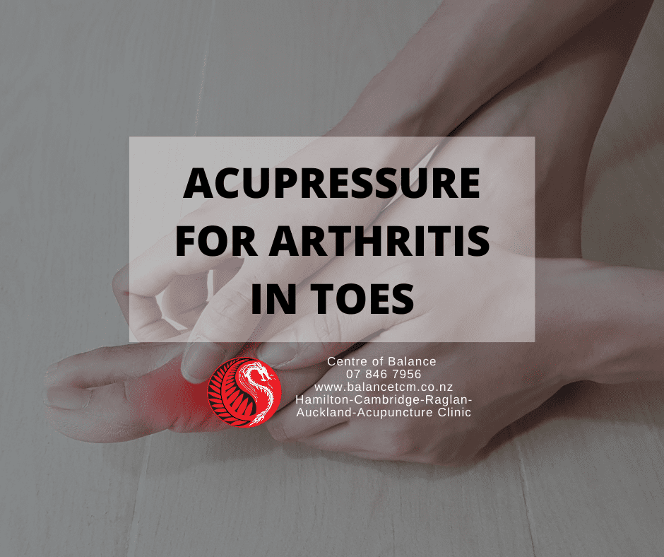 Acupressure for arthritis in toes